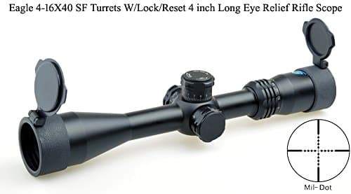 Standard Optics 4-16x40 SF Target Turrets with Locking/Resetting Capabilities Mil Dot Long Eye Relief Rifle Scopes