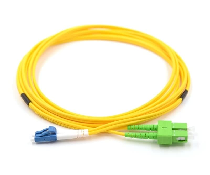 DKURVE LC/UPC-SC/APC Singlemode 9/125 Duplex LSZH Fiber Optic Patch Cord (15M)