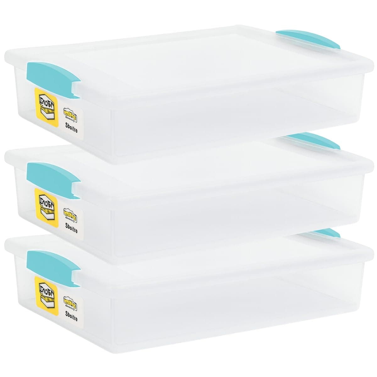 Plastic Storage Containers With Lids For Organizing, 6 Quarts - (Large - 14 x 11 x 3)