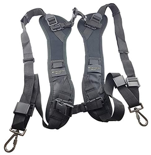 Mind Care EssentialsTM Focus F-1 DSRL SLR Camera Strap for Gentle and Firm Comfort Ergonomic Shape Fits Shoulders Perfectly Black