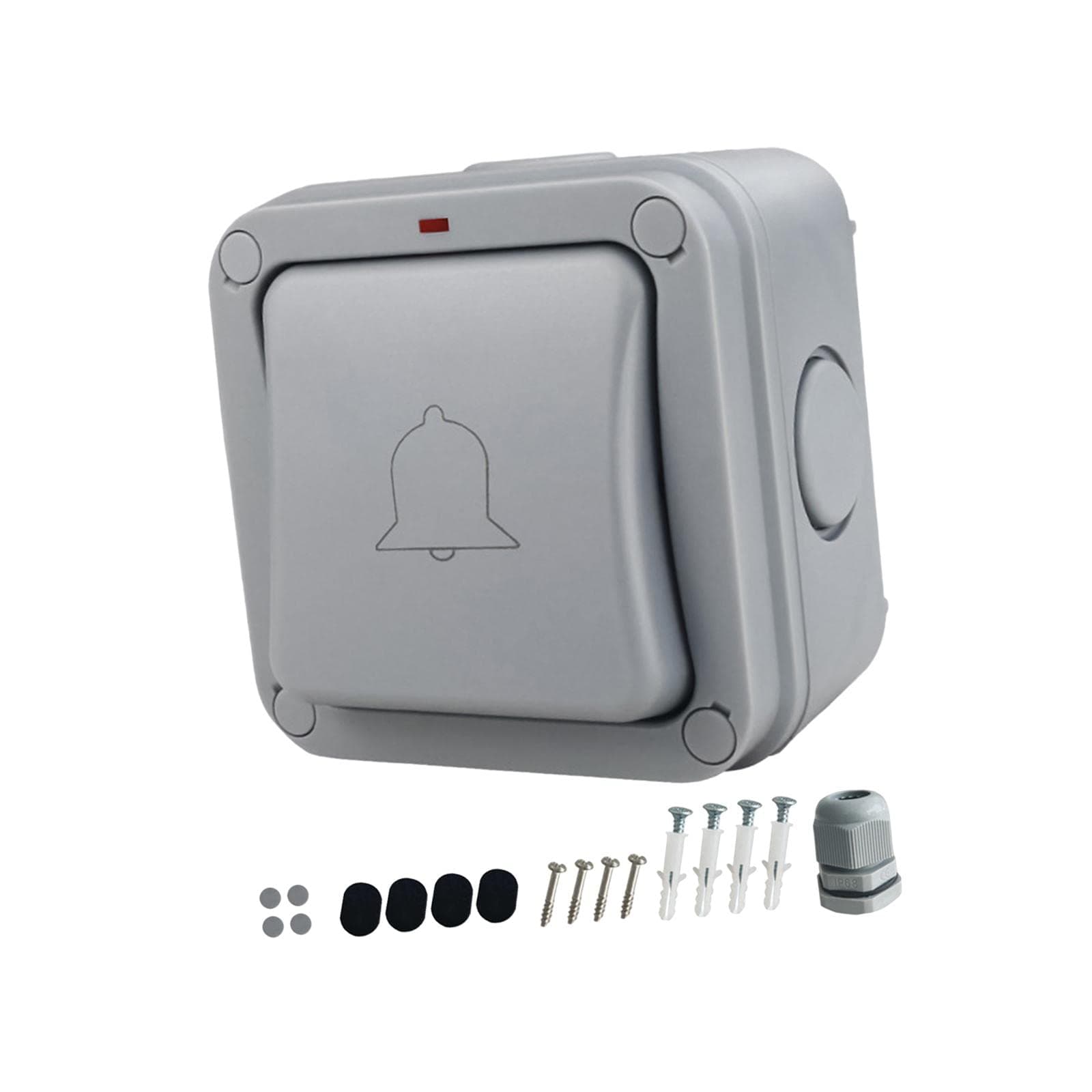 Switch Push Button Doorbell Doorbell System IP66 Waterproof Wall Garage Door Opener Door Access Control for Home Household Warehouse Outdoor, BE32M