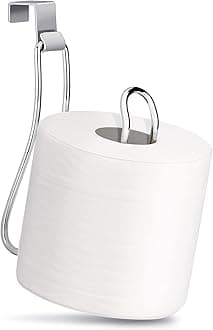 Toilet Paper Holder, Over the Tank Toilet Paper Holder, Toilet Paper Roll Holder, Bathroom Toilet Paper Storage（Chrome）