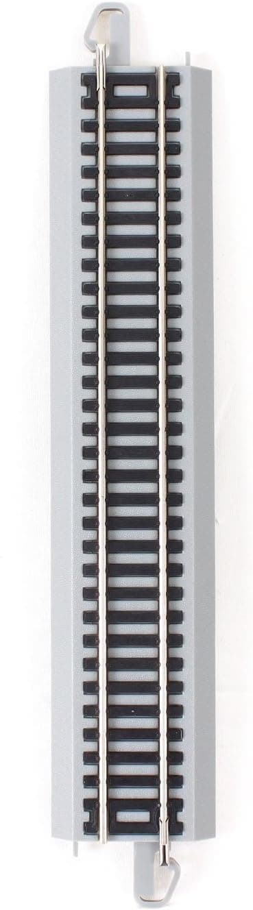 Bachmann Trains - Snap-Fit E-Z Track 9” Straight Track (4/card) - Nickel Silver Rail With Gray Roadbed - HO Scale, 8