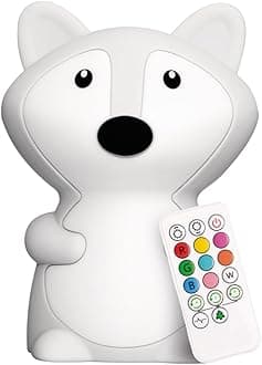 Lumipets Fox, Kids Night Light, Silicone Nursery Light for Baby and Toddler, Squishy Night Light for Kids Room, Animal Night Lights for Girls and Boys, Kawaii Lamp, Cute Lamps for Bedroom