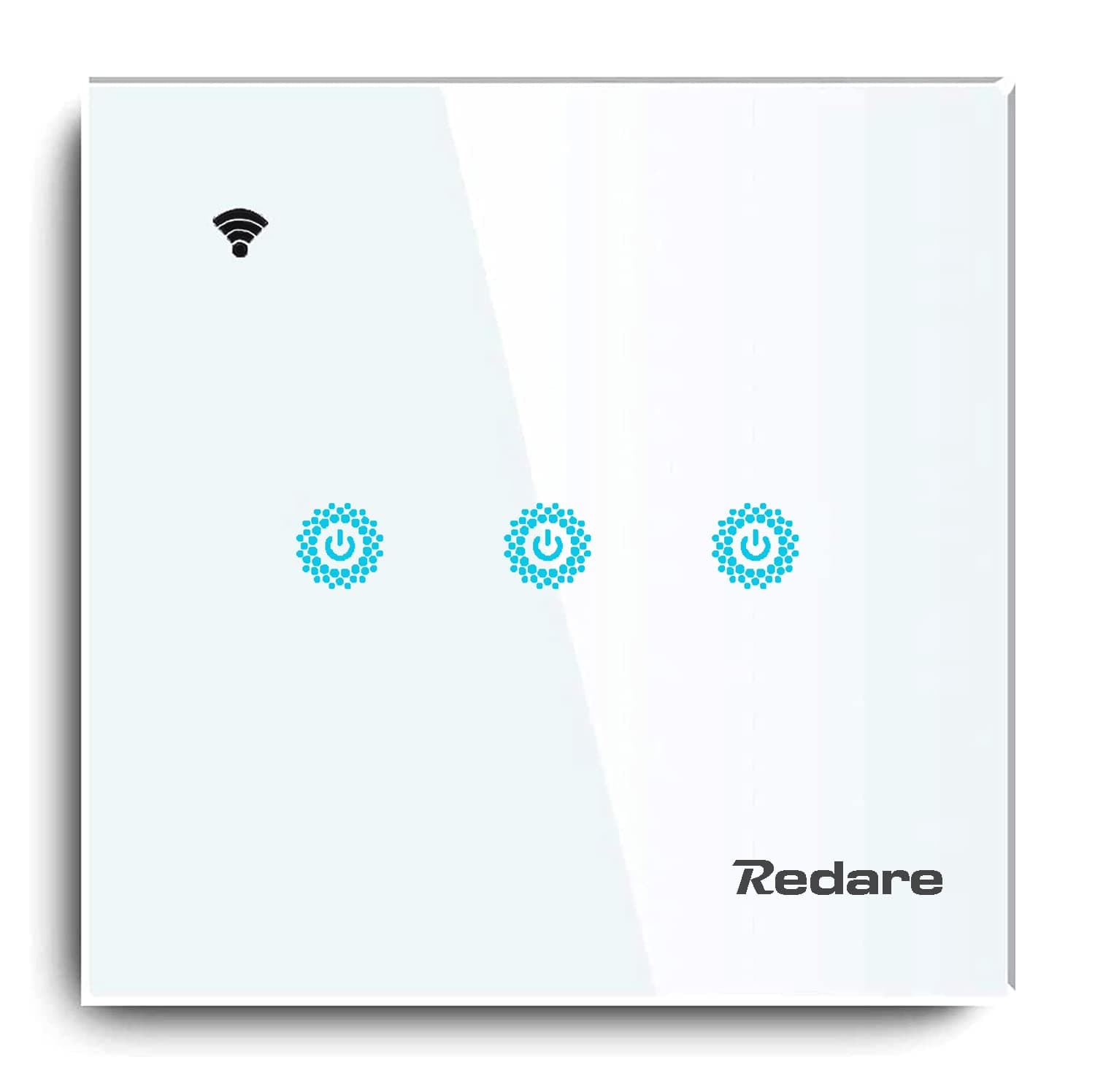 Redare Alexa Light Switch,Smart Light Switch,WiFi Switch,No Neutral Wire Required,No Hub Required,Compatible with Alexa and Google Home,App Control Touch Switch,Timing Function(White 3 gang)