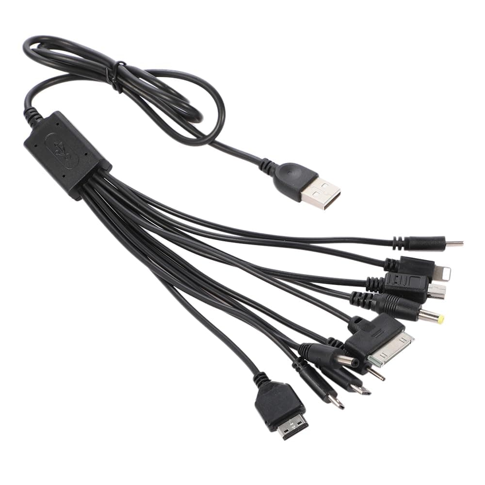 10 in 1 Multi Charging Cable, Universal Multiple Charging Cord Cable with 10 Ports for Cell Phones Speaker MP3 MP4 & More