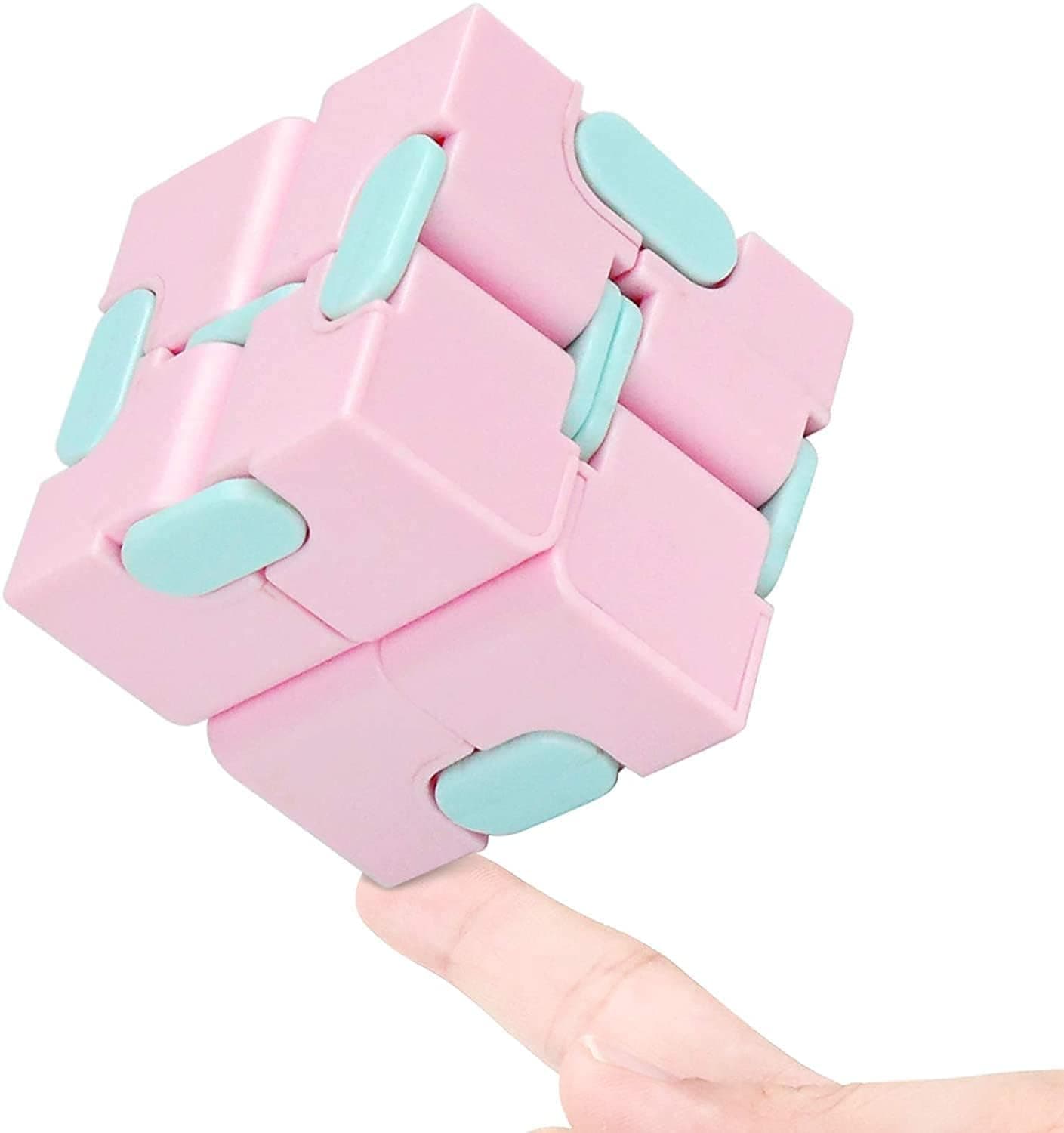 Amazon New Trending Infinity Cube Fidget Toy Stress Relieving Fidgeting Game Mini Unique Gadget Relief Kill Time Sensory Cool Time Idea That is Light Fingers Hands Toys Multi Colour