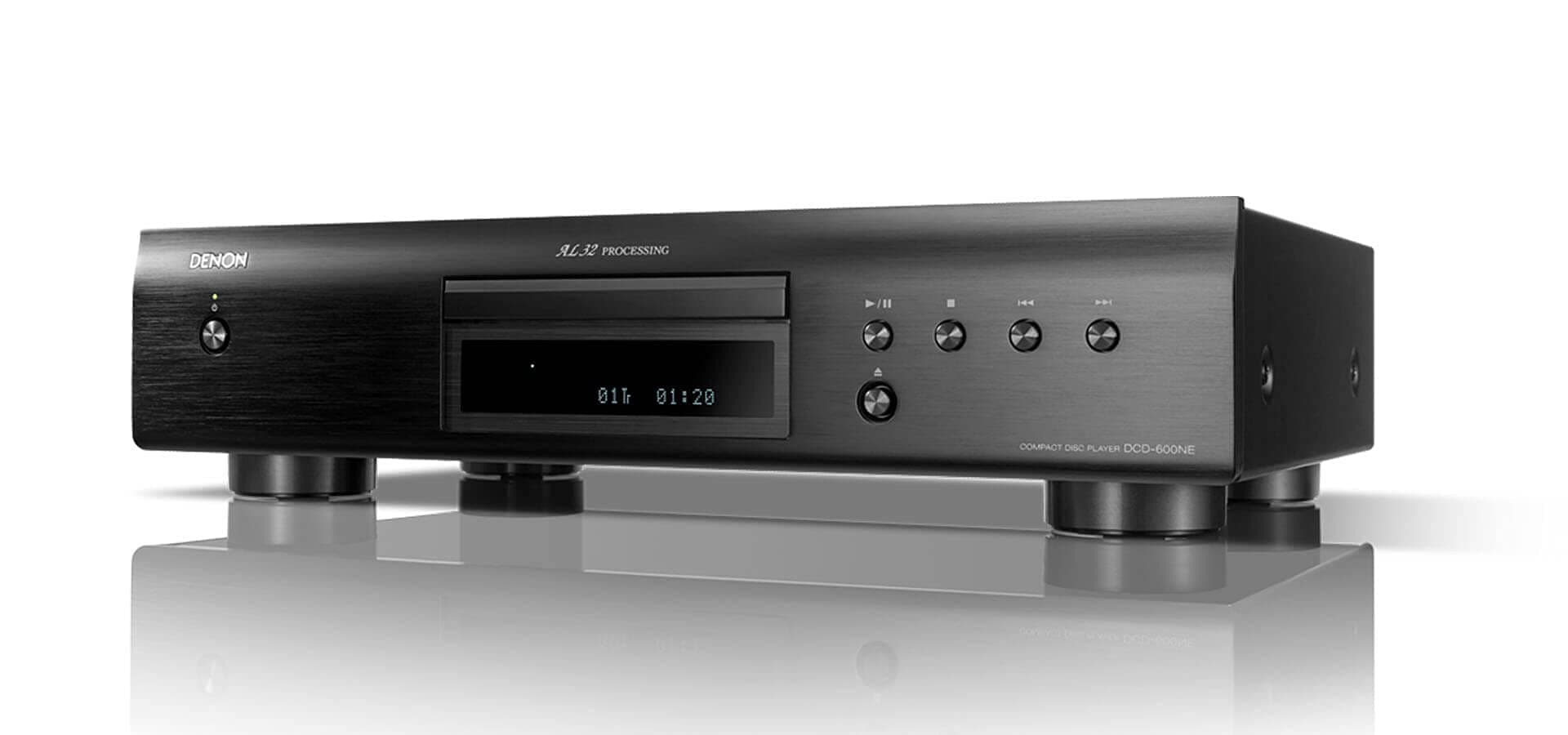 Denon DCD-600NE CD Player, HiFi System, CD-R/RW, MP3, WMA, Pure Direct Mode, AL32 Processing, Optical Output - Black