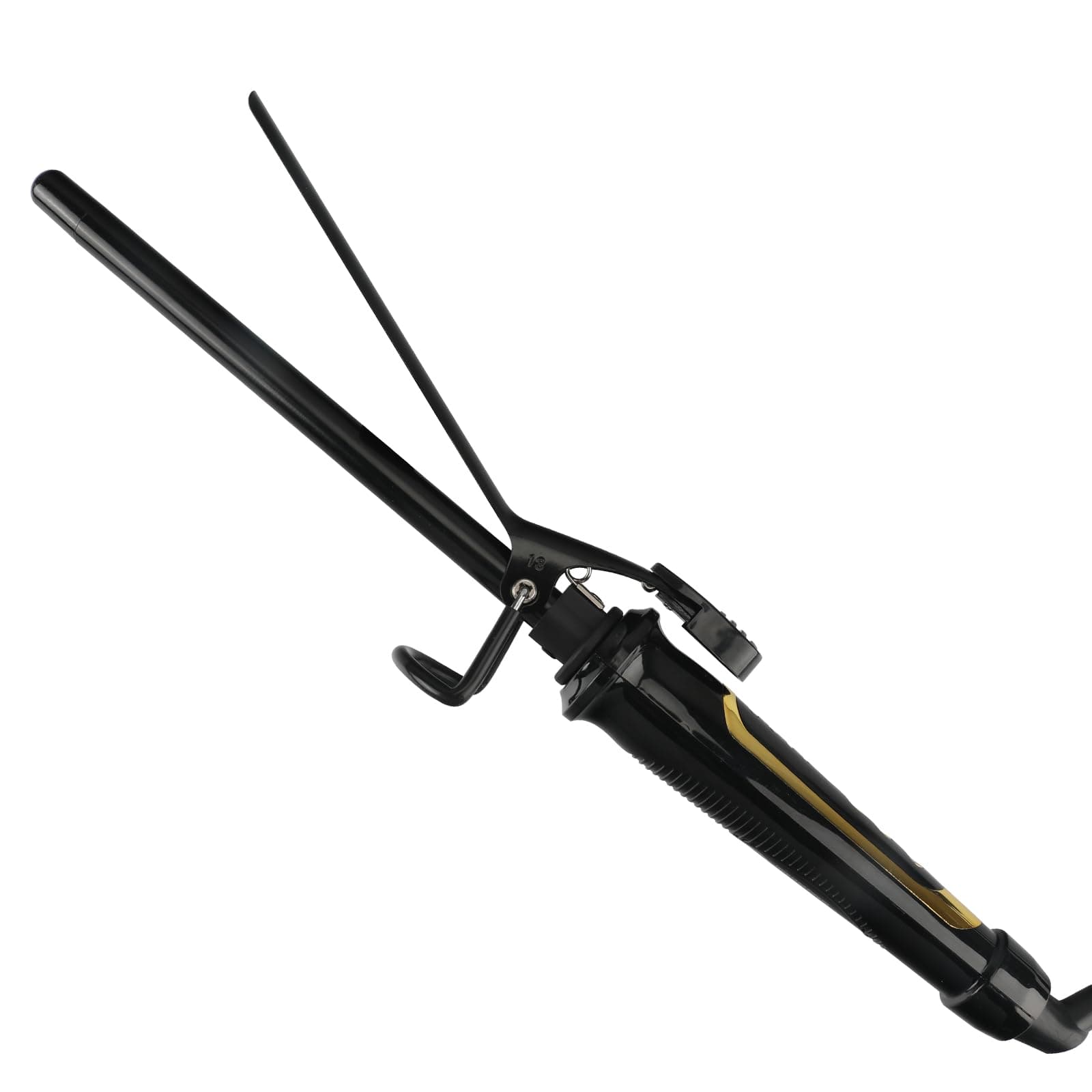 LANVIER1/2 Inch Curling Iron, 0.5 Inch Extra Long Barrel Curling Iron for Both Short & Long Hair up to 450F, Worldwide Dual Voltage Curler for Traveling, Tight to Medium Curl Style Tool-Black