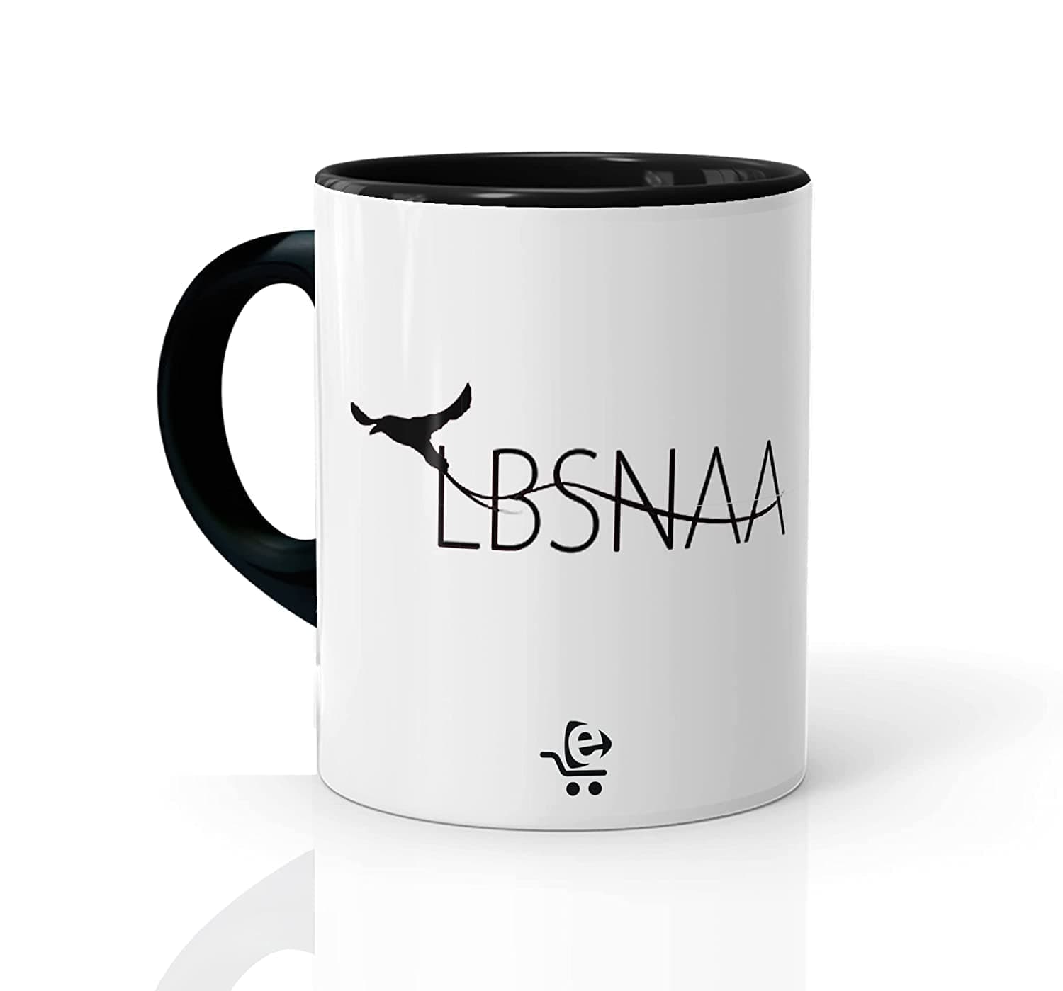 - LBSNAA Printed Black Inner Tone Ceramic Coffee Mug | Coffee Cup for IAS Aspirants | LBSNAA Cup for IAS Students