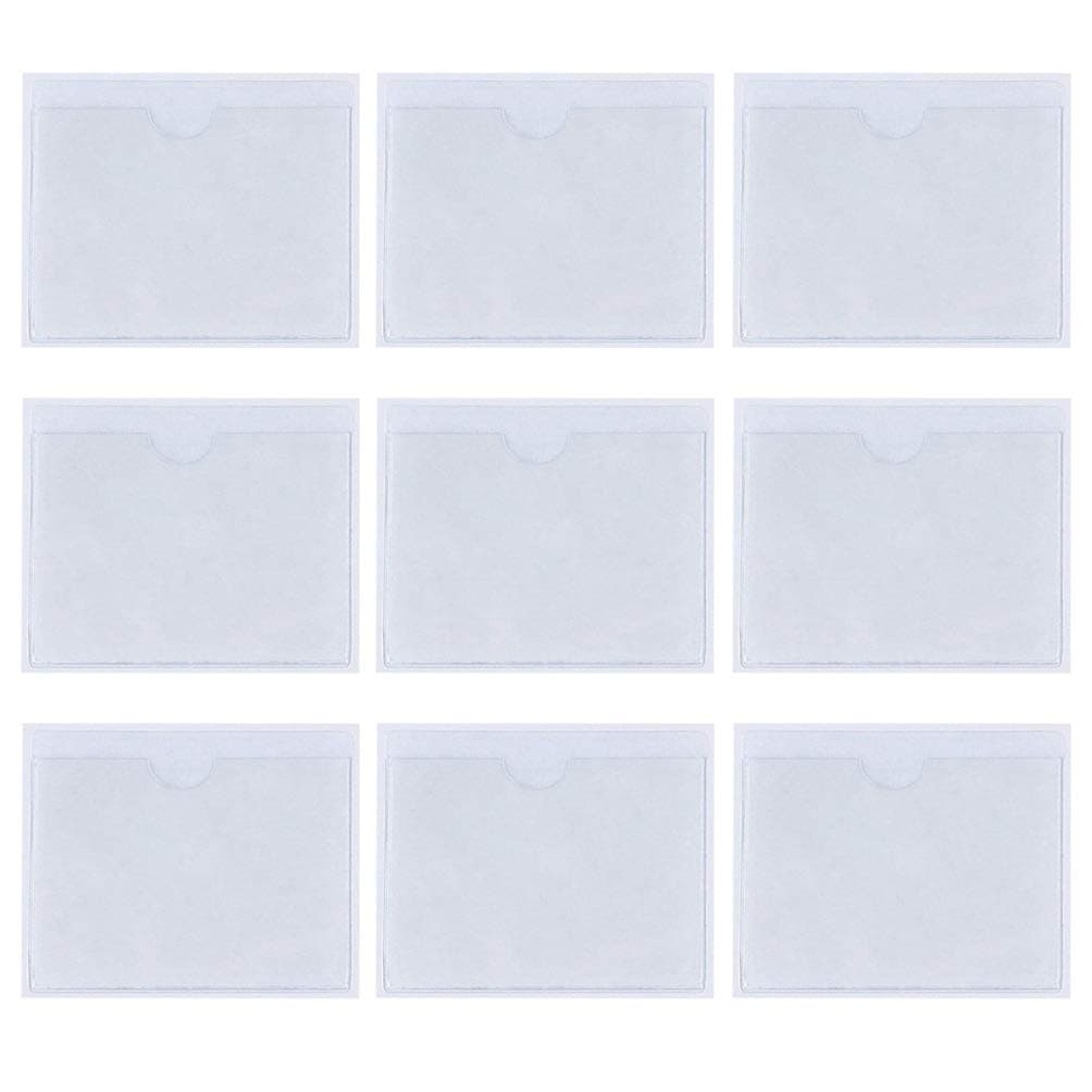 Parking Permit Holder - 10 Pcs Clear Self-Adhesive Ticket and Note Holders Car Windscreen Pass Holder Note Placard Protector Cover for Car, Permits, Badges and Caravan Windscreen (10 Pcs)