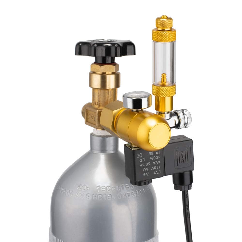 DaToo Aquarium CO2 Regulator with Bubble Counter Solenoid Check Valve Adjustable for Standard US Planted Tank CO2