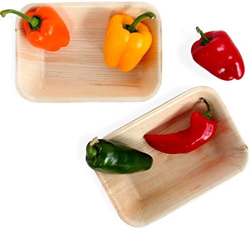 Leafily Palm Leaf Bowls - 7.5" x 5" - Heavy Duty - Elegant - 100% Compostable - Naturally Recyclable - Better than Bamboo or Wood - Disposable - Biodegradable - Premium Party Bowls - 22 Count  Chic Leaf Disposable Palm Leaf Bowls Like Bamboo Bowls 3" Round Deep (50 mini bowls) - Biodegradable and Compostable Dipping Bowls - Great for Charcuterie Boards and Parties and Condiments  ECO SOUL 100% Compostable, Biodegradable, Disposable Palm Leaf Bowls, Like Bamboo Bowls, Eco-friendly | Sturdy, Microwave & Oven Safe (200, 5" Round Bowls)  JapanBargain 4096, Large Bamboo Wood Salad Bowl Fruit Serving Bowl Mixing Bowl Popcorn Bowl Bread Bowl, 11 inch Diameter