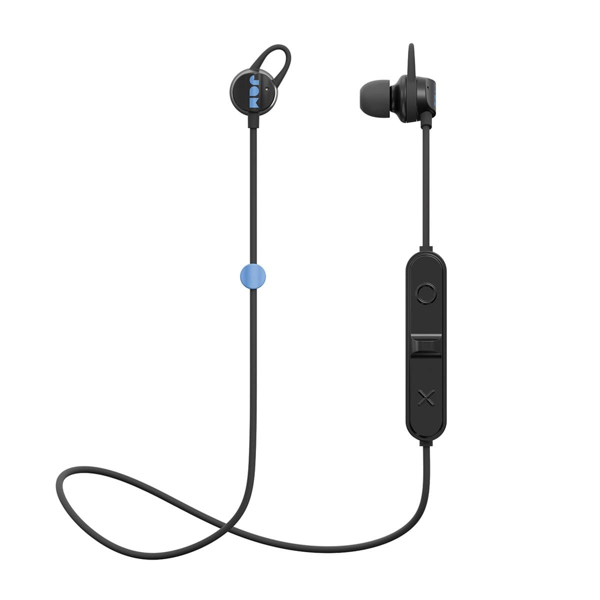 JAMLive Loose Sweat Resistant Wireless Bluetooth Earbuds, 6 Hour Playtime, 10 Metre Range, Hands Free Calling, Magnetic Cord Management, Lightweight Design Sport Headphones - Black