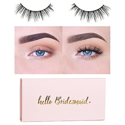 Icona Lashes Premium Quality False Eyelashes | Head Over Heels | Wispy and Flared |Non-Magnetic | Natural Look and Feel | Reusable | 100% Handmade & Cruelty-Free | Bridesmaid Packaging