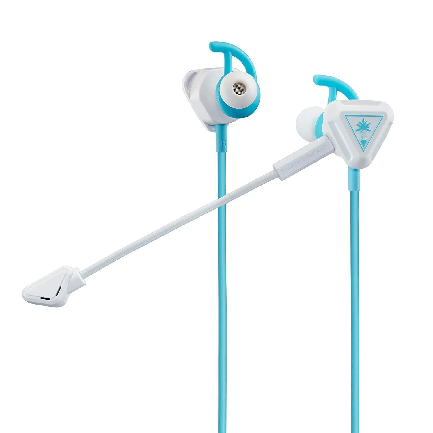 Turtle Beach Battle Buds In-Ear Gaming Headset - Mobile & PC with 3.5mm, Xbox Series X, Xbox Series S, Xbox One, PS5, PS4, PlayStation – Lightweight, In-Line Controls, White/Teal
