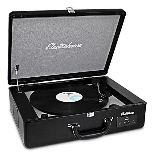 Electrohome Archer Vinyl Record Player Classic Turntable Stereo System with Built-in Speakers, USB for MP3s & AUX Input for Smartphones, Tablets, & MP3 Players (EANOS300)
