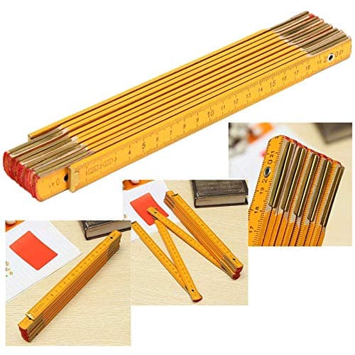 Wooden Folding Ruler Measuring Meter Builder Carpenter Education Measure Tool 2m