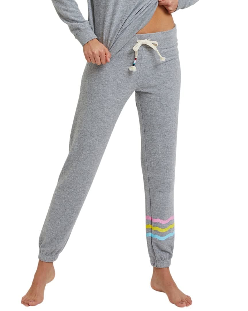 Sol Angeles Womens Waves Hacci Slim Jogger, S