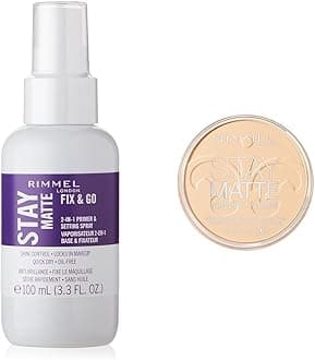 London Stay Matte Fix & Go Primer & Setting Spray with Pressed Powder for Shine Control