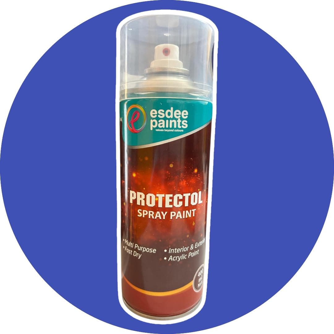 Esdee Spray Paint 400ML – Acrylic Multi-Purpose Fast Dry Paint for Interior & Exterior, Rust-Resistant, Quick-Dry Spray for Wood, Metal, Plastic, Wall, DIY & Crafts (BLUE)