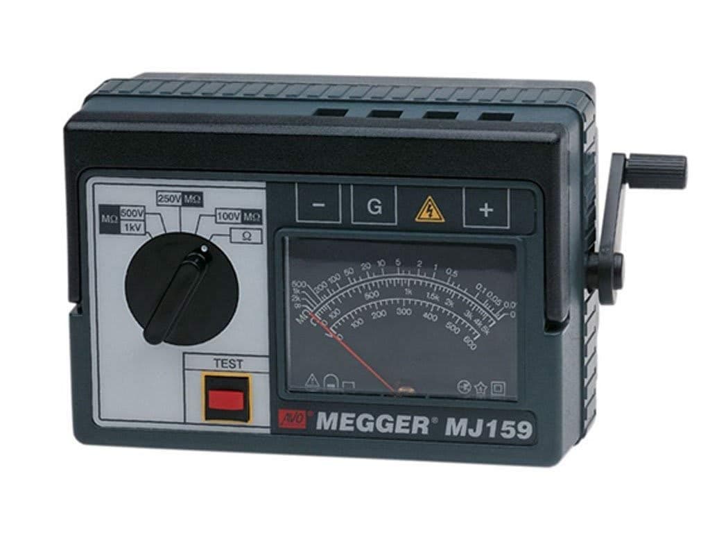 Megger MJ159 Analog Insulation Tester, Hand-Crank