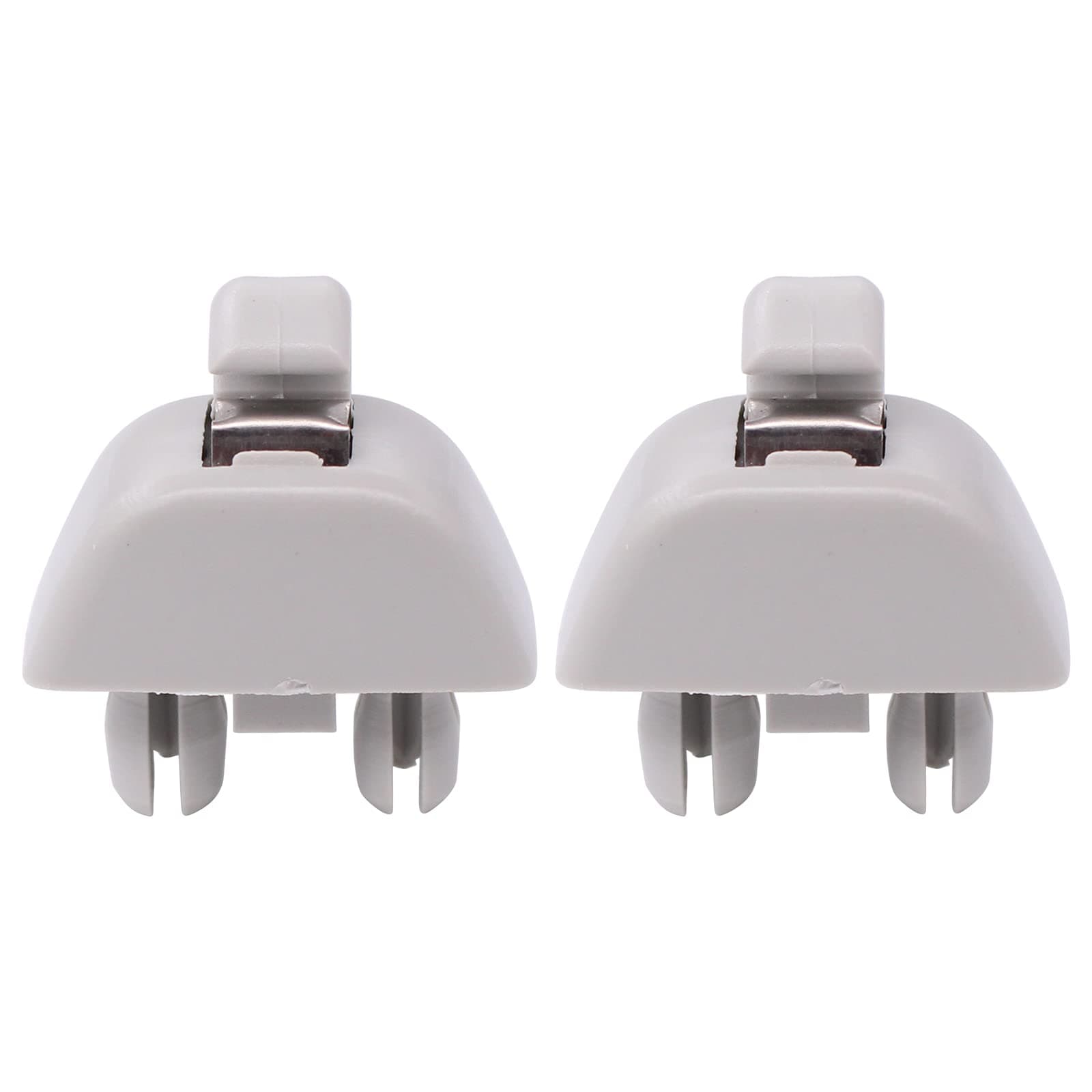 NewYall Pack of 2 Gray Interior Sun Visor Clip Bracket for Audi A6 A7 A8 S6 S7 S8 for VW Passat Polo 2006-2019