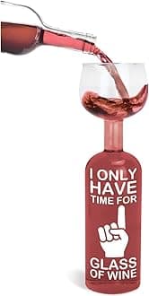 BigMouth Inc. Wine Bottle Glass Holds a Full Bottle Funny Novelty Gifts for Wine Lovers Giant Drinking Glass for Adults