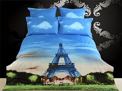 Eiffel Tower 3D pure cotton bedclothes set bedding set duvet cover set 4 piece-suit bedding Bedsheet set