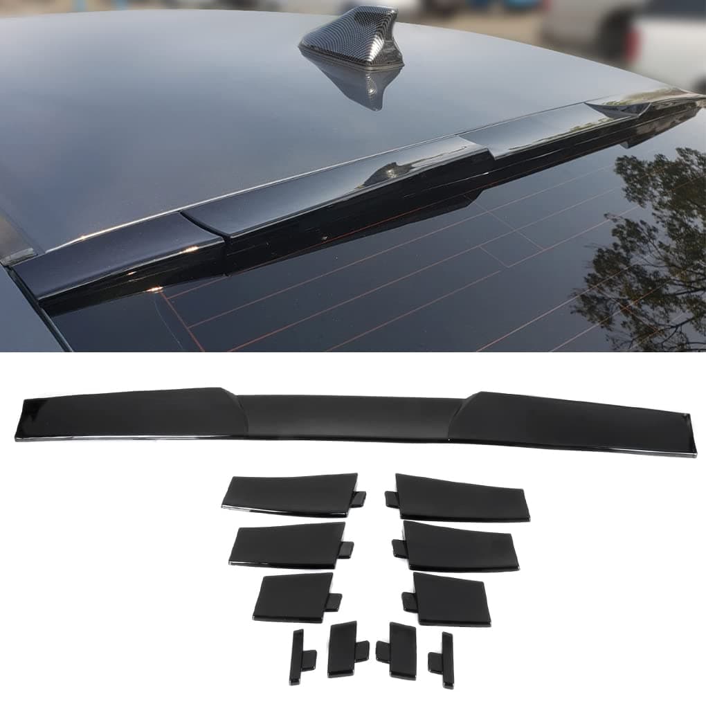 OCPTY Rear Roof Window Visor Glossy Black Spoiler Universal Adjustable Roof Spoiler Lip