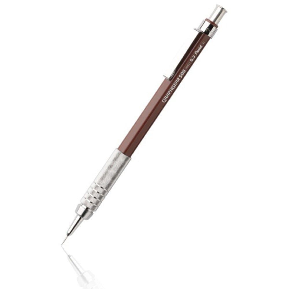 Graph Gear 500 Automatic Drafting Pencil, 0.3mm, Brown Barrel, 1 Pack (PG523BP)