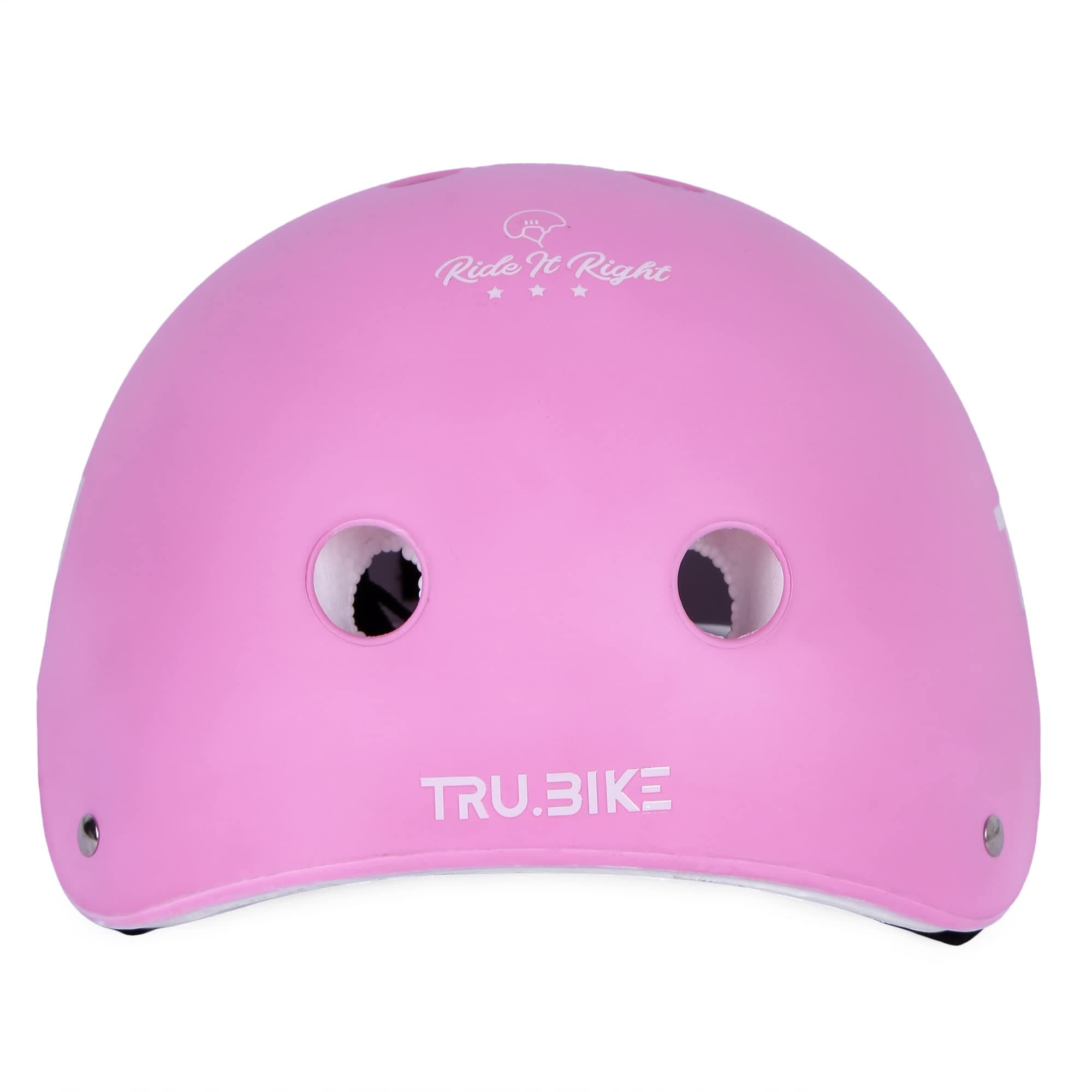 TRU Cycling Helmet for Kids, ABS Outer Shell, EPS Inner case, Strong Buckle, Multi air Vents, Comfortable, Washable, Lightweight, Motorsports, Skating and Hiking (8-12 Years, Pink)