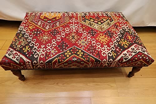 Large Kilim Ottoman Table Stool - Size:123 X 76 cm Code R4725