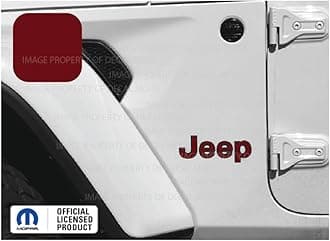 Decal Mods Fender Jeep Fender Flat Overlay Decal Graphic fits Jeep Wrangler JL/JT (2018-2024) (Set of 2) Dark Red CDR | SJ8Z3