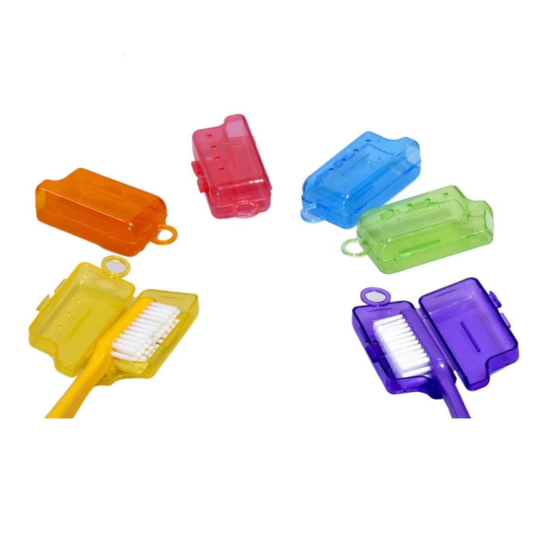 Anti Bacterial Hygiene Caps for Toothbrush- Pack of 6, Head Cover, Protects Toothbrush Bristles from Germs & Bacteria, Gentle Oral Care for Home, Travel, Multicolour, Made in India