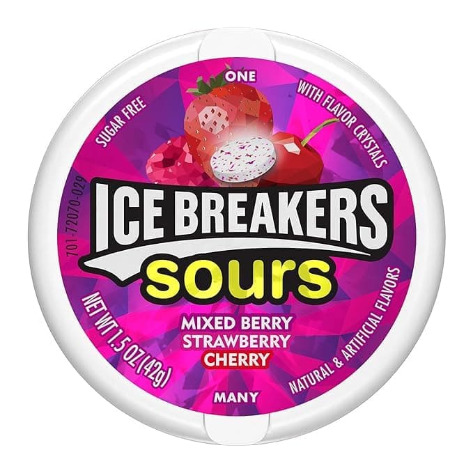 Hershey's Ice Breakers Sours Mixed Berry Sugar Free Mints 40g