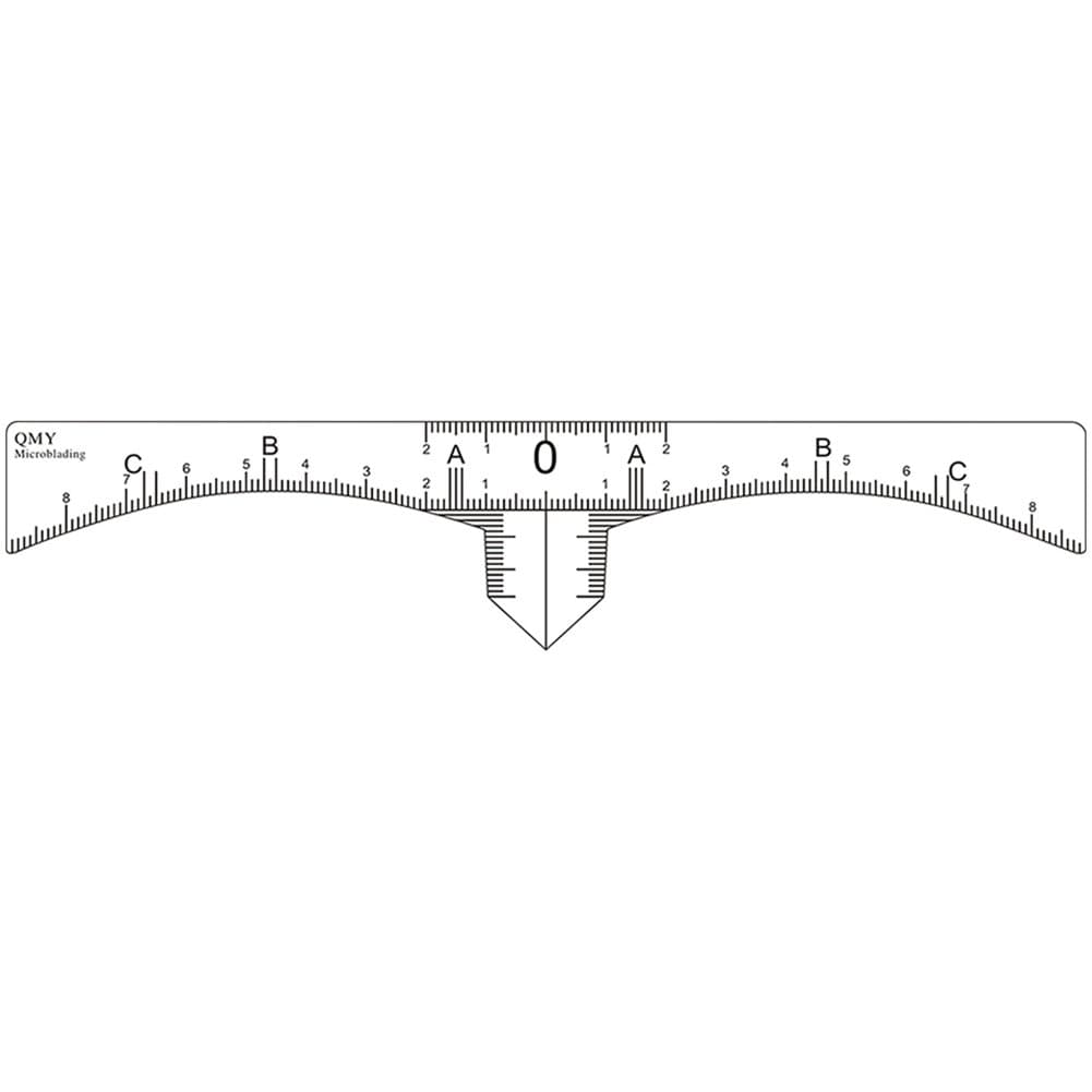 Brow Ruler Disposable Sticky Microblading Ruler 50pcs Brow Measuring Tool Drawing Guide Supplies - QMYBrow