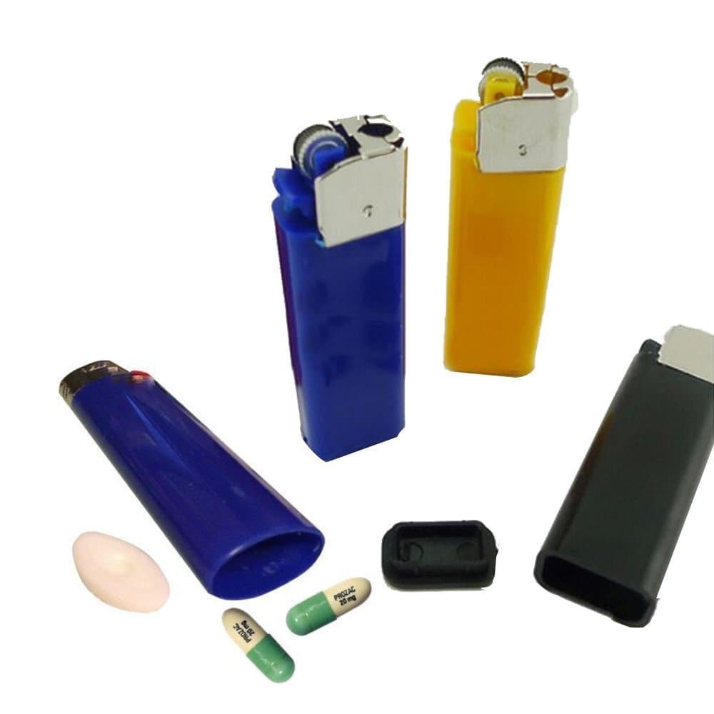 Secret Stash Box Hidden Compartment Pill Box Diversion Safe Storage Case Money Box Secret (Square lighters)