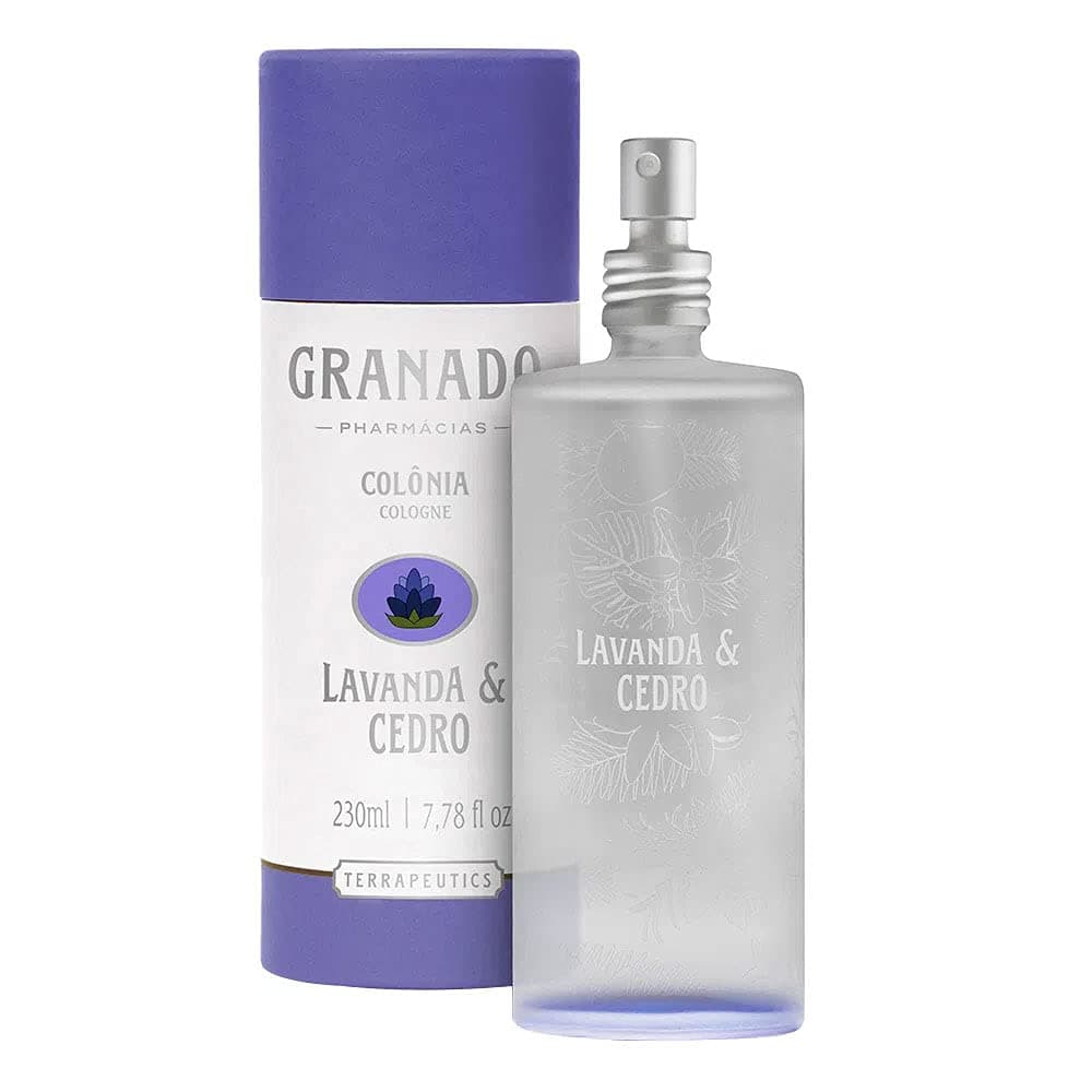 GranadoLinha Terrapeutics - Colonia Lavanda e Cedro 230 Ml - (Terrapeutics Collection - Lavender and Cedar Cologne 7.78 Fl Oz)