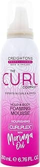 The Curl Company Hold and Body Foaming Mousse (200 ml) - Defines Curls and Waves, Eliminates Frizz and Smoothes Unruly Flyways; Professionally Formulated with Curplex and Nourishing Moringa Oil