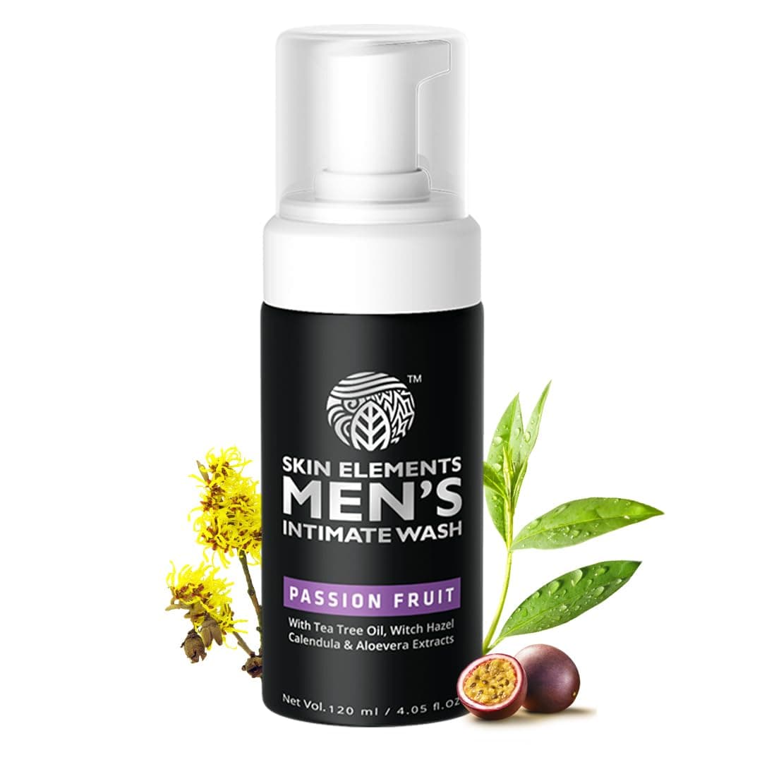 Men's Intimate Wash with Passion Fruit | pH Balanced Foaming Hygiene Wash | Soothes, Refreshes & Maintains Hygiene | 120 ml