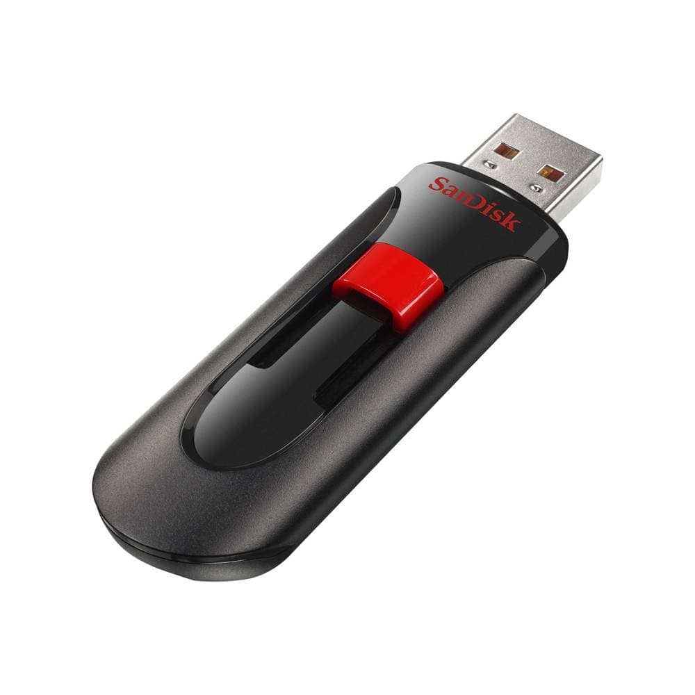 SANDISK Cruzer Glide USB Flash Drive 256GB (USB 2.0, storage for important files, Music, Photos and Videos, SecureAccess software, Password Protection, 128-bit AES encryption) Red/Black