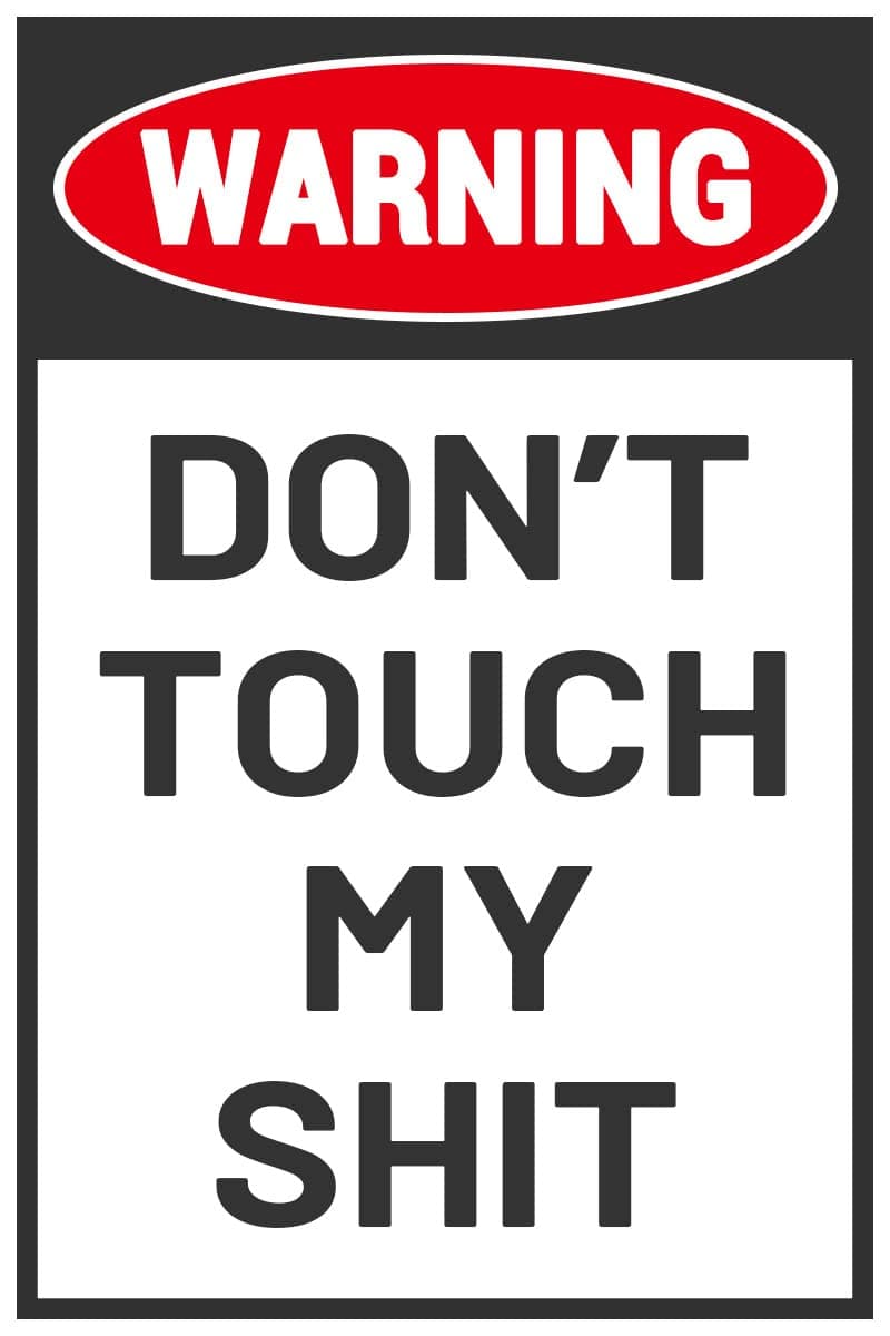 Bestylez Man Cave Do Not Touch Sign, Workshop Accessories, Garage Decor Sign