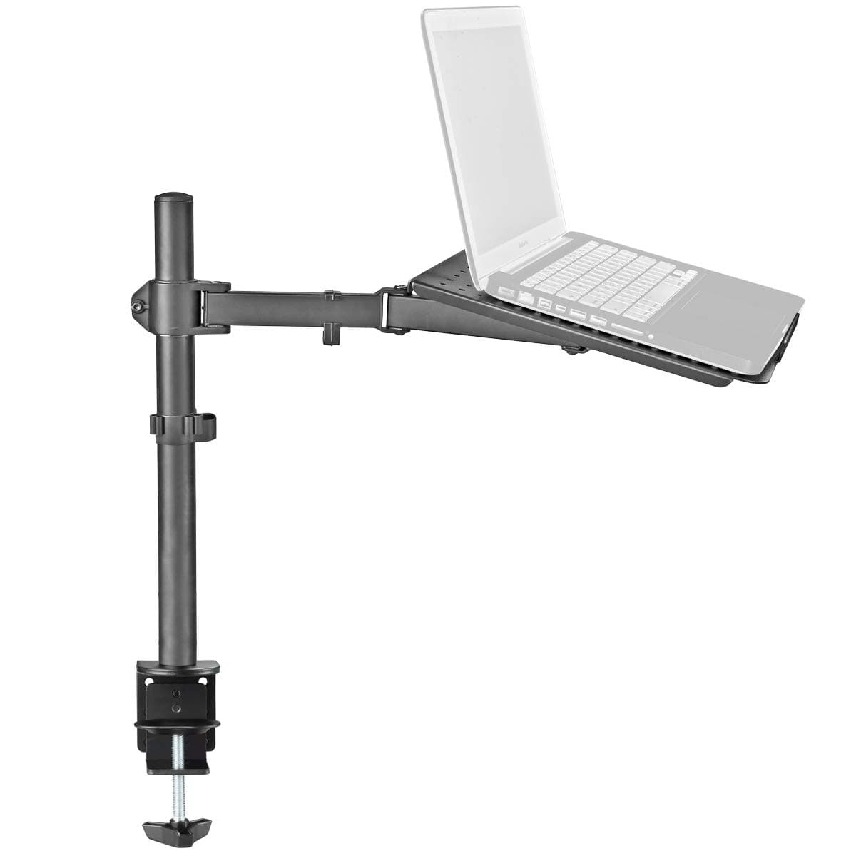 Bracwiser Laptop Notebook Stand Desk C-clamp Mount Fully Adjustable Tilt Swivel Rotation