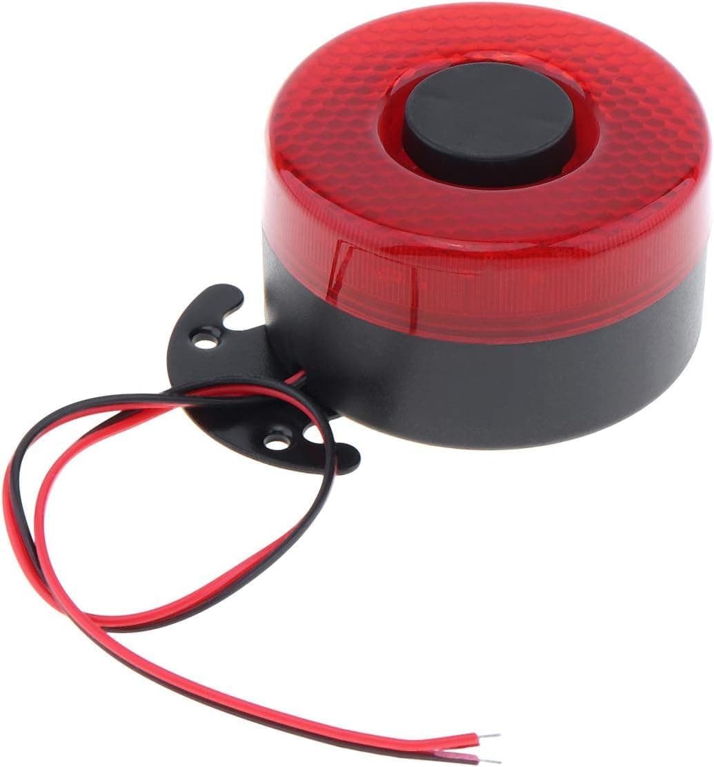 – Car Back-up Alarm, 12V/24V 105dB Reverse Beeper Backup Alarm Vehicle Auto Back Up Horn Car Reverse Alarm Buzzer Siren with Light