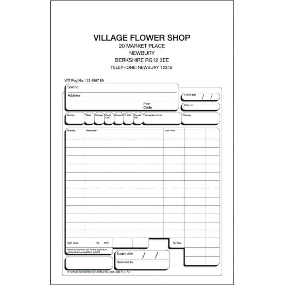 Rexel Twinlock Scribe 855 Sales Receipt 2 Part Refill, White (Pack of 100)