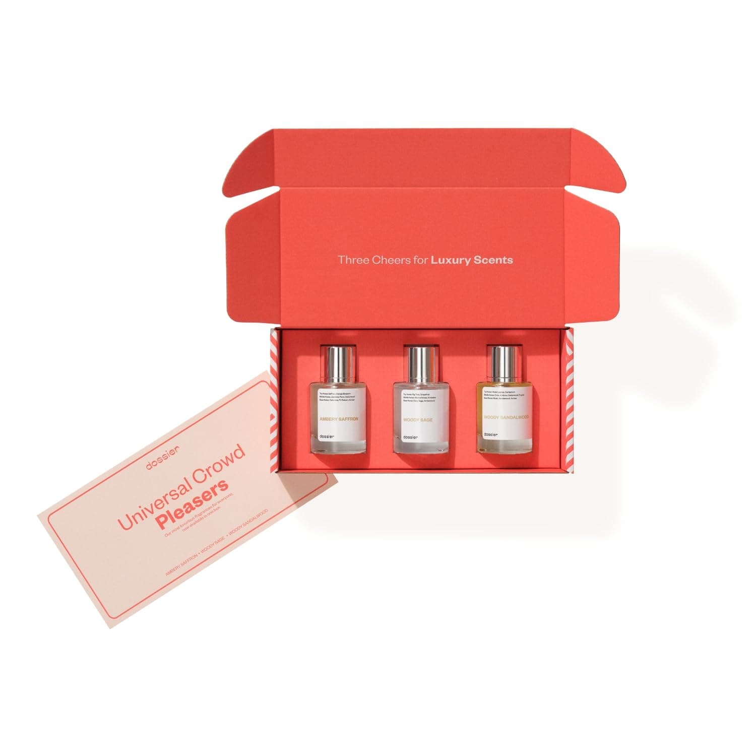 Eau de Parfum - Universal Crowd Pleasers 50 ML Trio Set - Ambery Saffron - Woody Sage - Woody Sandalwood - 3x Fragrance 1.7 Fl oz