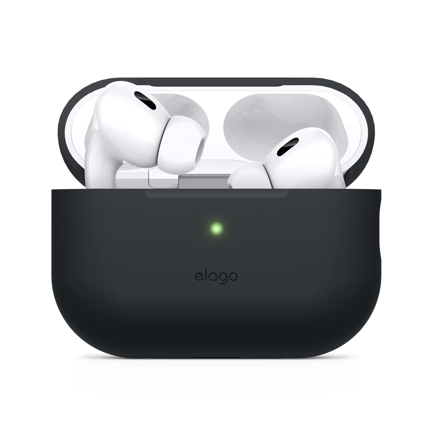 elago Compatible with AirPods Pro 2nd Generation Case (2022), Protective Silicone Case Compatible with Apple AirPods Pro 2, Front LED Visible, Supports Wireless Charging [Black]