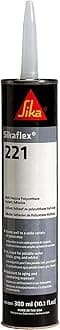 Sikaflex-221 Polyurethane Sealant/Adhesive, 10.1 fl. oz Cartridge, White (12)