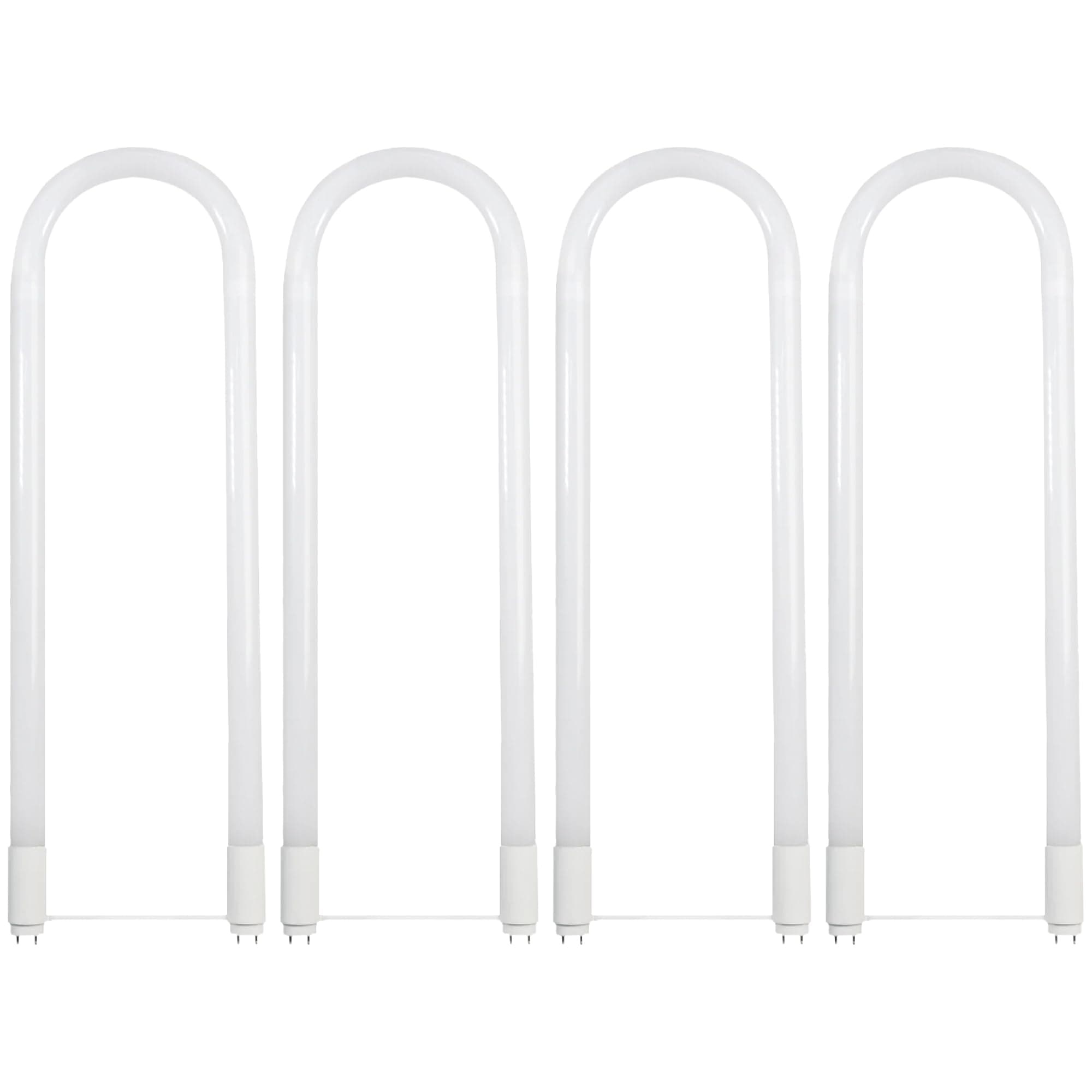 - LED 15W T8/T12 U-Bend Direct Replacement or Ballast Bypass Linear LED Light Bulb, 4000K Cool White, 4-Pack